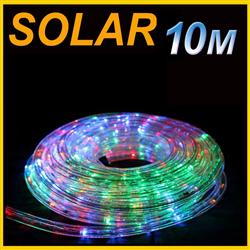 SOLAR LED 10M PVC TUBE ROPE LIGHT Multi Colored