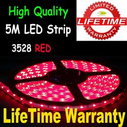 5M 3528 LED Flexible Strip Light 60/M Red