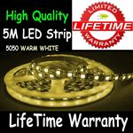 5M 5050 LED Flexible Strip Light 30/M Warm White