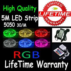 5M 5050 LED RGB Colorful Strip Light 30/M