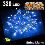 SOLAR 320 LED STRING LIGHT BLUE