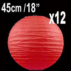 12 x 18 "/ 45cm paper lanterns red