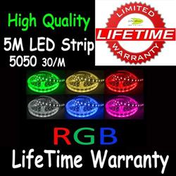 5M 5050 LED RGB Colorful Strip Light 30/M Unit