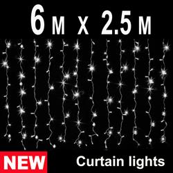 768 LED CURTAIN LIGHT  6M X 2.5M COOL WHITE