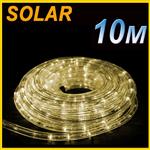 SOLAR LED 10M PVC TUBE ROPE LIGHT Warm WHITE