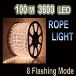 100m LED Rope Light WARM WHITE