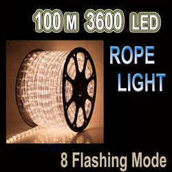 100m LED Rope Light WARM WHITE