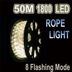 50m LED Rope Light Warm White